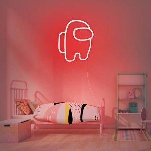 Among Us Logo Neon Sign
