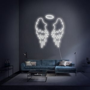 Angel Wings and Halo Neon LED Sign