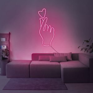 Finger Heart Neon LED Light Sign