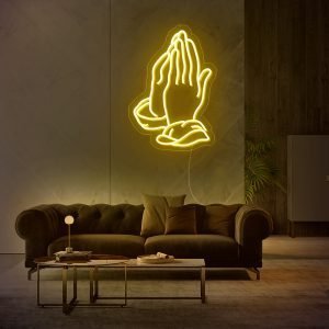Praying Hands Neon LED Light Sign
